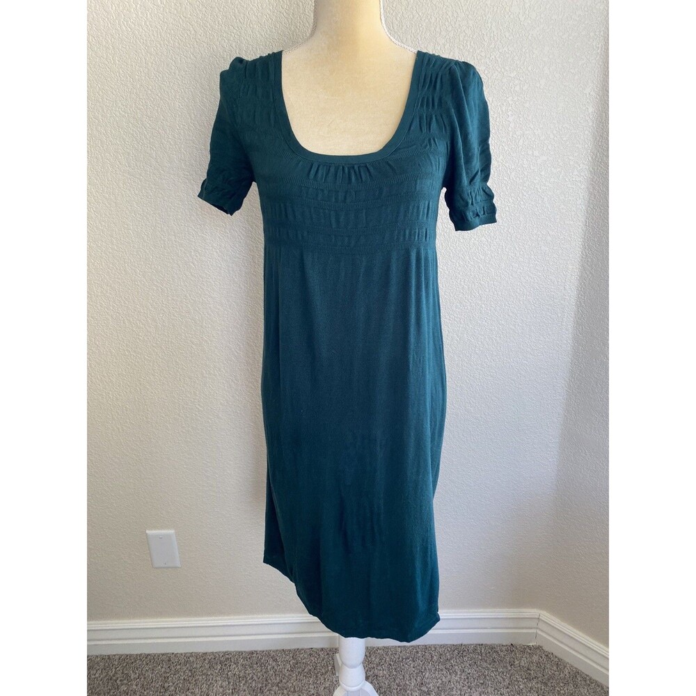 Womens Studio M Teal Stretch Scoopneck Lightweight Sweater Dress SZ XS